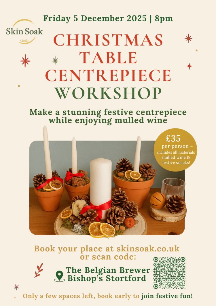 Christmas Table Centrepiece Workshop with Mulled Wine
