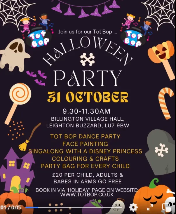 Tot Bop Halloween Party