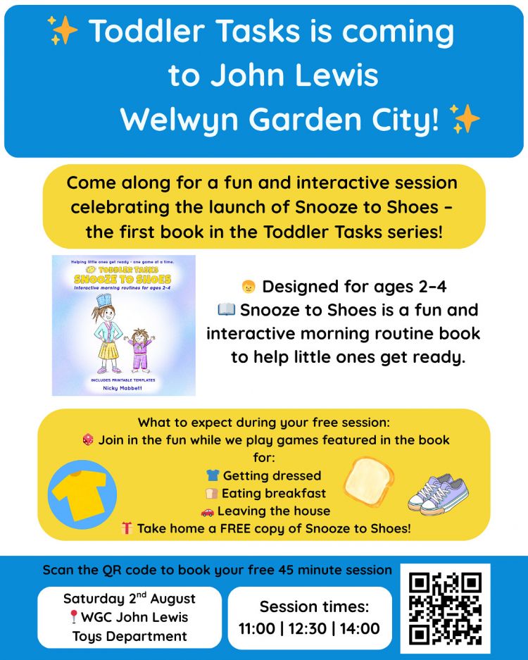 Toddler Tasks Event at John Lewis 