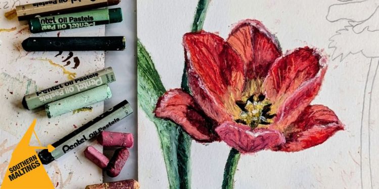 Oil Pastel Spring Flowers (Age 11 ) &ndash; Easter Holiday Workshops
