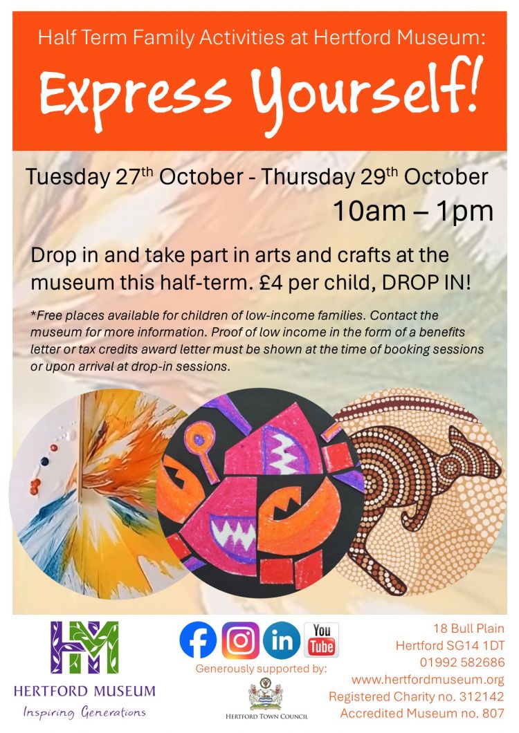 Term Family Activities at Hertford Museum: Express Yourself!