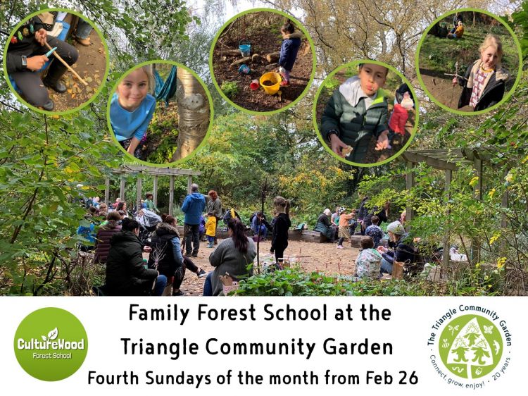 Family Forest School Fun at the Triangle Garden