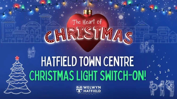 Hatfield Christmas lights switch on