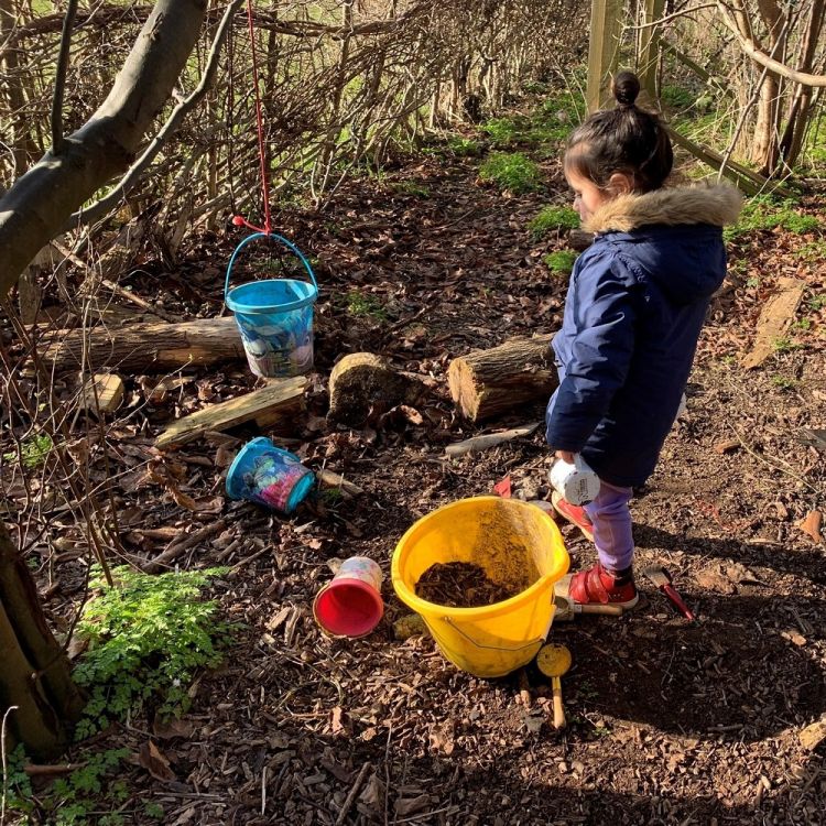 Family Forest School at the Triangle Garden