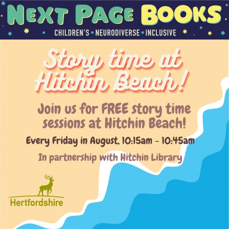 Story time at Hitchin beach 