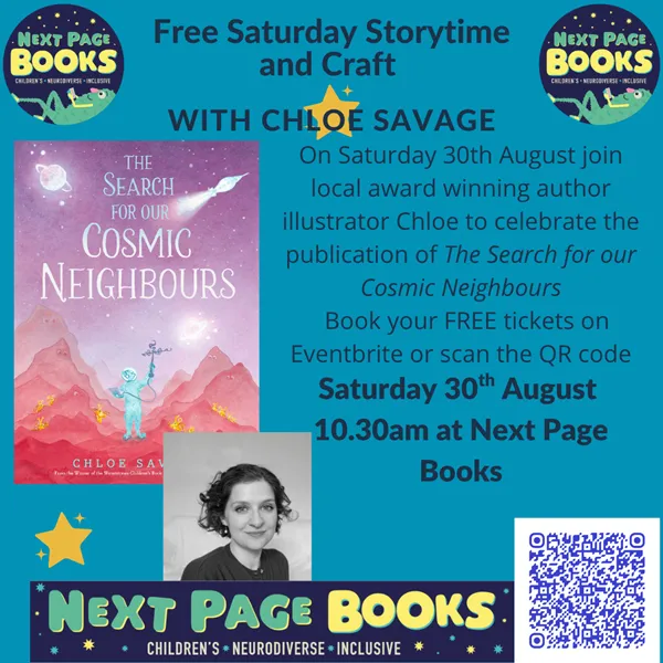 Free Saturday Storytime with Chloe Savage at Next Page Books