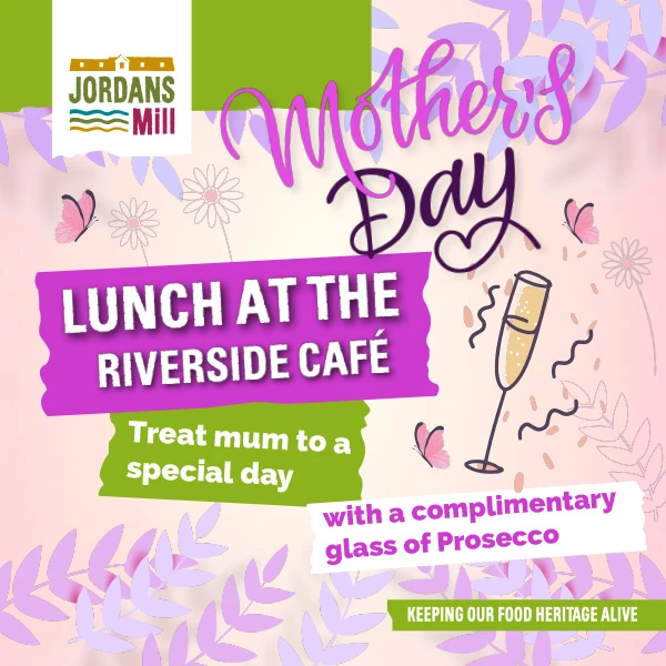 Mother's Day Lunch or Afternoon Tea at The Riverside Café, Jordans