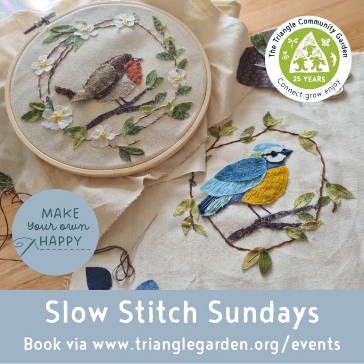 Slow Stitch Sundays - Spring Birds