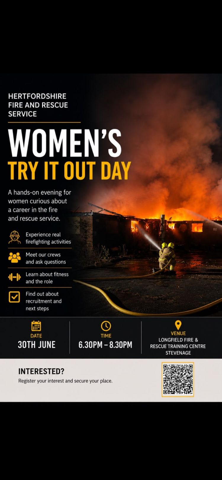 Women's try it out event