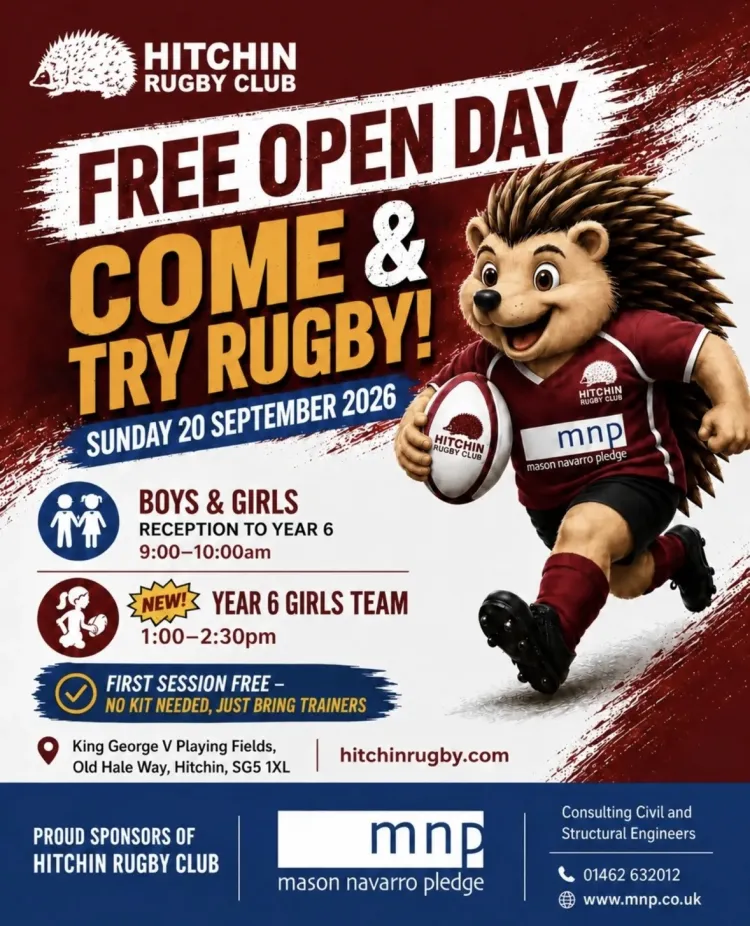 Free Open Day at Hitchin Rugby Club