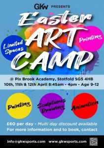 Easter Art Camp in Stotfold (Herts/Beds border) April 10th-12th logo