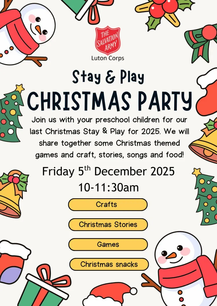 luton salvation army xmas stay and play 051225