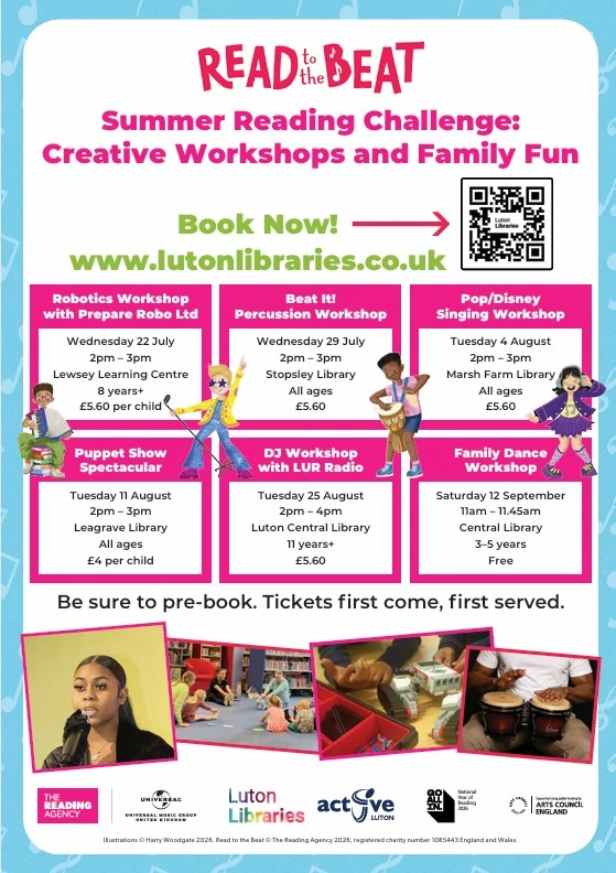 luton libraries summer events 2026