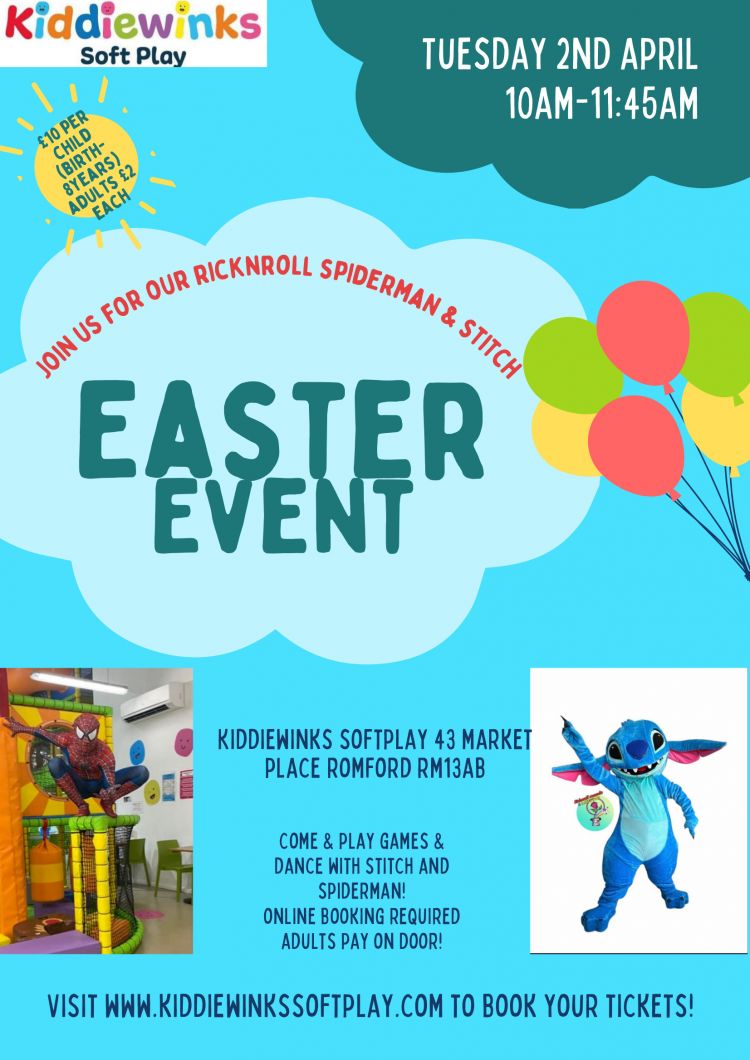 Easter Party With Spidey And Stitch 2 Apr 2024 Mum s Guide To Romford easter-party-with-spidey-and-stitch-2-apr-2024-mum-s-guide-to-romford