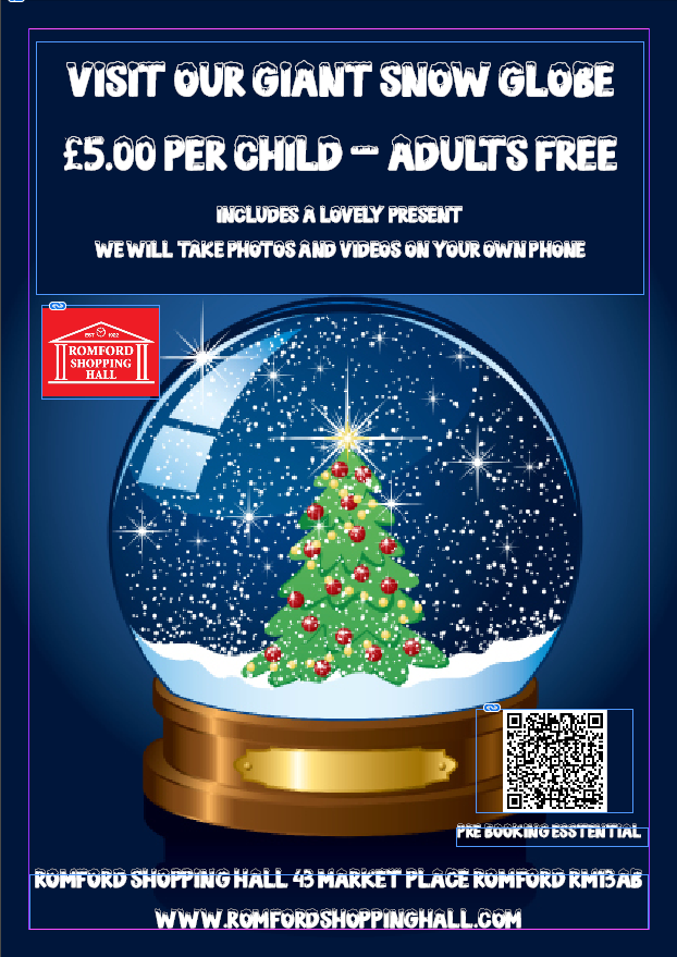 Romford Shopping Hall Magical Snow Globe