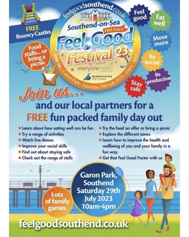 Feel Good Festival Southend. 29 Jul 2023 Mum's guide to Southend