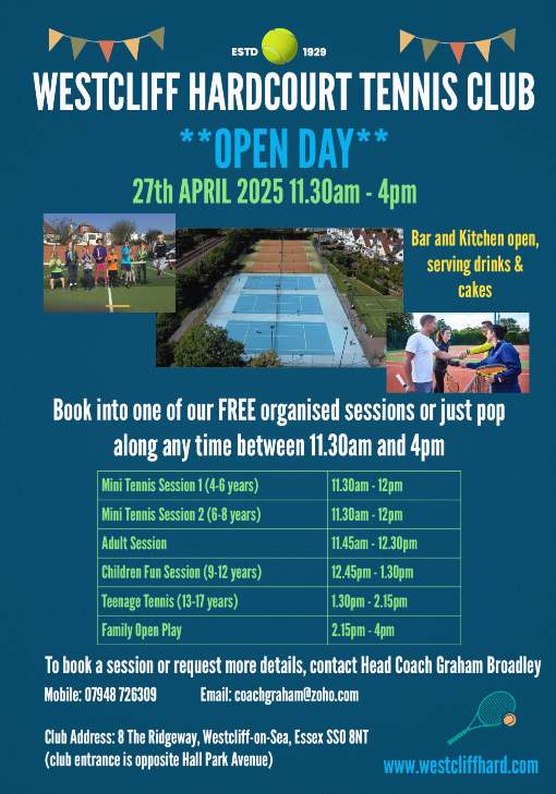 Westcliff Hardcourt Tennis Club *FREE* Open Day