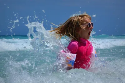 Water splash beach swim