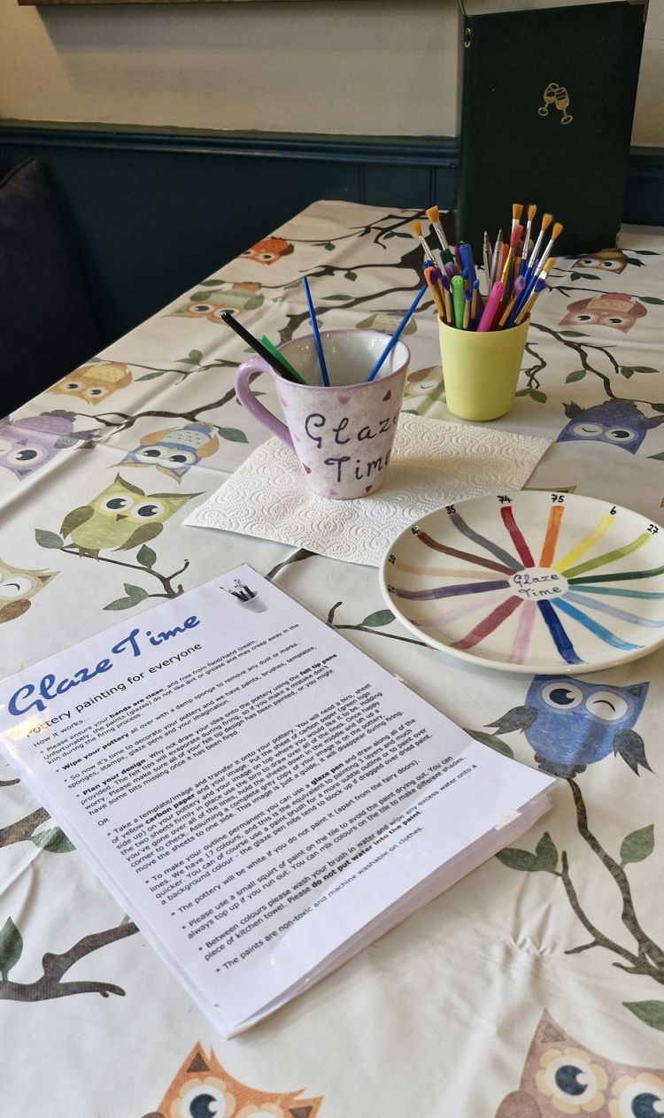 Pottery painting with Glaze Time