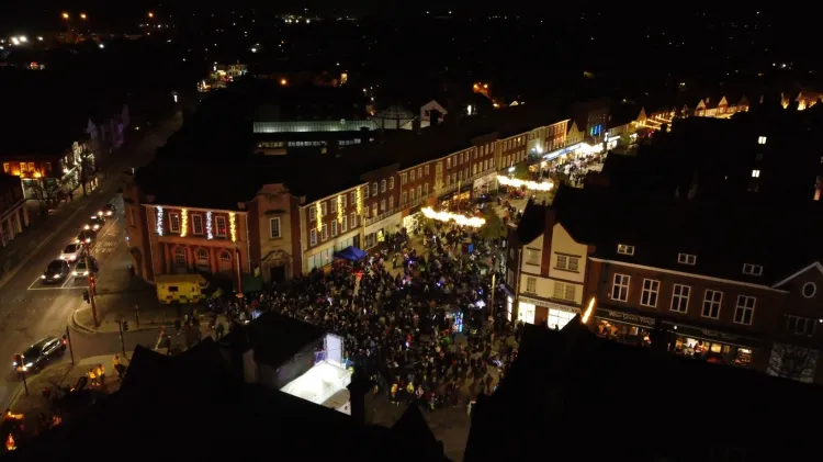 Letchworth Christmas Lights Switch On
