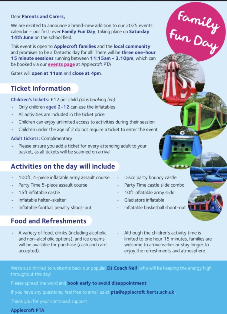 Applecroft School PTA Family Fun Day