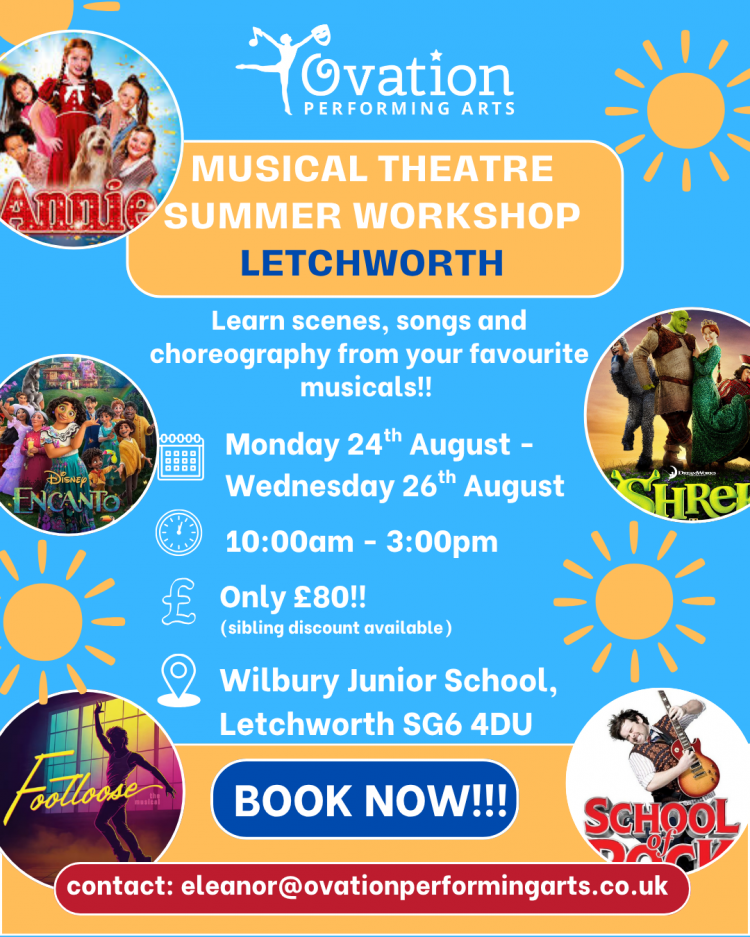 Ovation Performing Arts - Musical Theatre 3 Day Summer Workshop